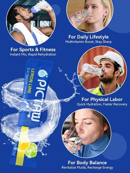 Pictaw Lemon Lime Electrolytes Powder Packets - Hydration Packets