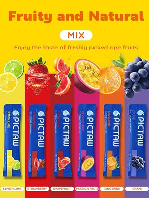 Pictaw Variety Pack- 6 Flavors Electrolytes Powder Packets, Hydration Packets Variety 30 Stick Packs