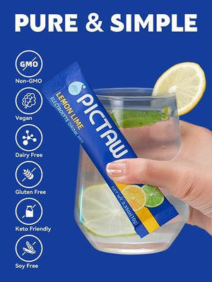 Pictaw Lemon Lime Electrolytes Powder Packets - Hydration Packets