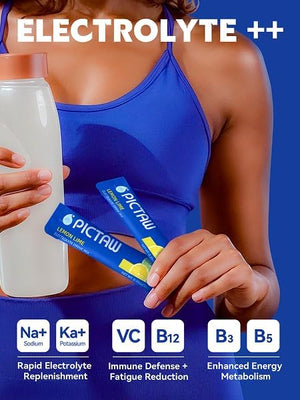 Pictaw Lemon Lime Electrolytes Powder Packets - Hydration Packets