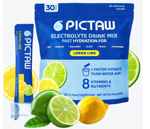 Pictaw Lemon Lime Electrolytes Powder Packets - Hydration Packets
