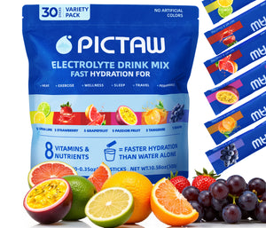 Pictaw Variety Pack  Electrolytes Powder Packets - Hydration Packets